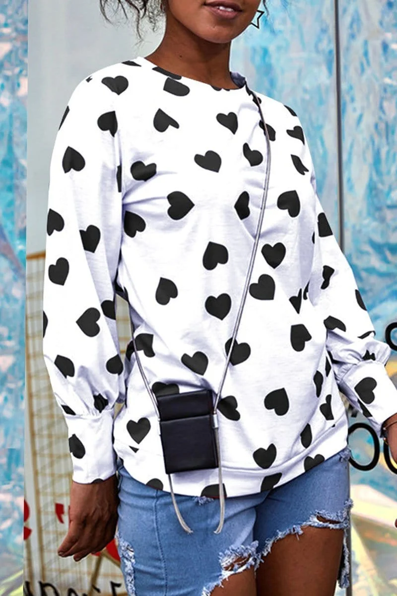 Fashion Love Print Tops