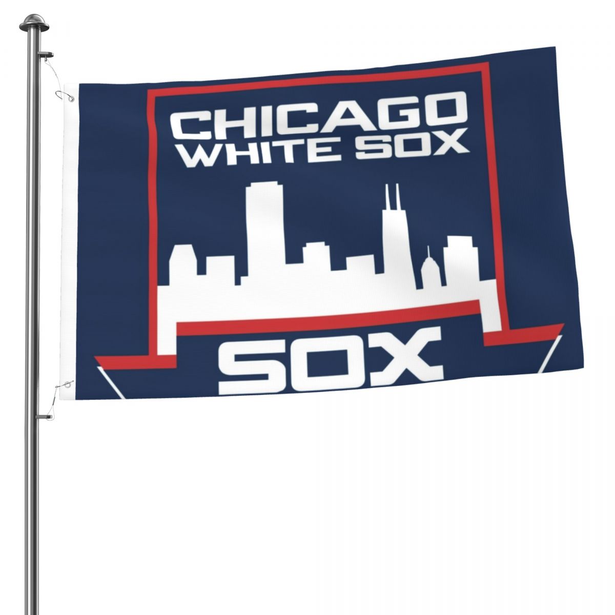 Chicago White Sox Digital Retro Logo 2x3 FT UV Resistant Flag