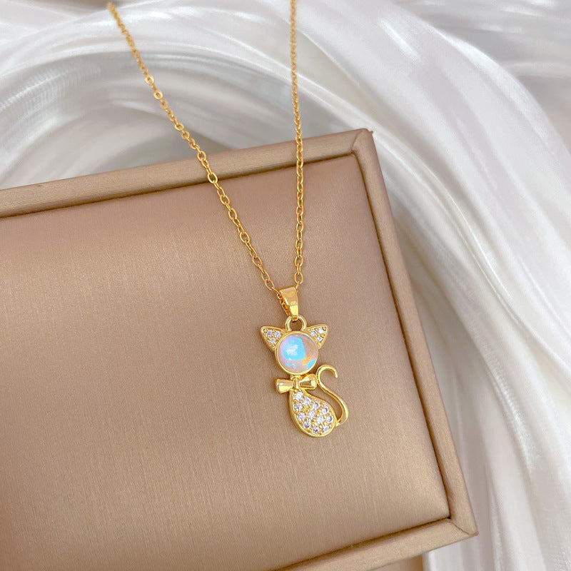 Moon Geometric Stainless Steel Stainless Steel Necklaces