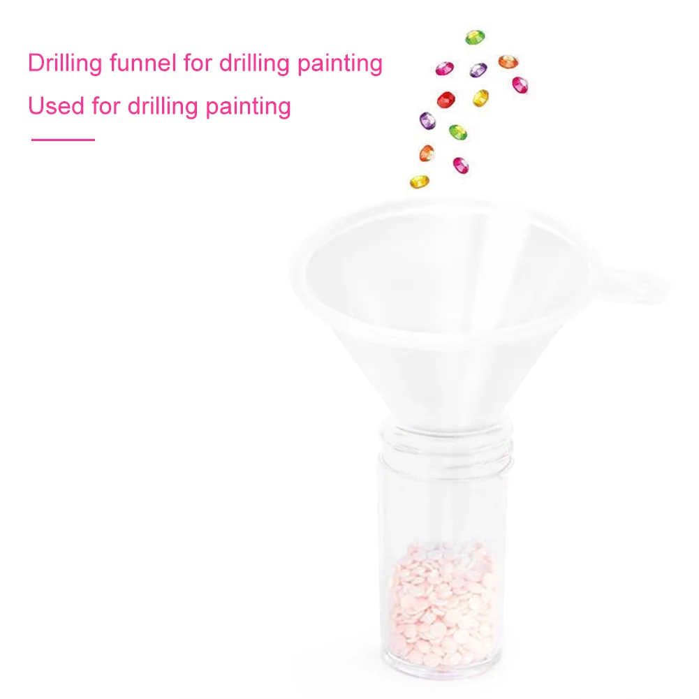 Portable Multifunction Funnel Embroidery Sewing Tools for Diamond Painting(Transparent)