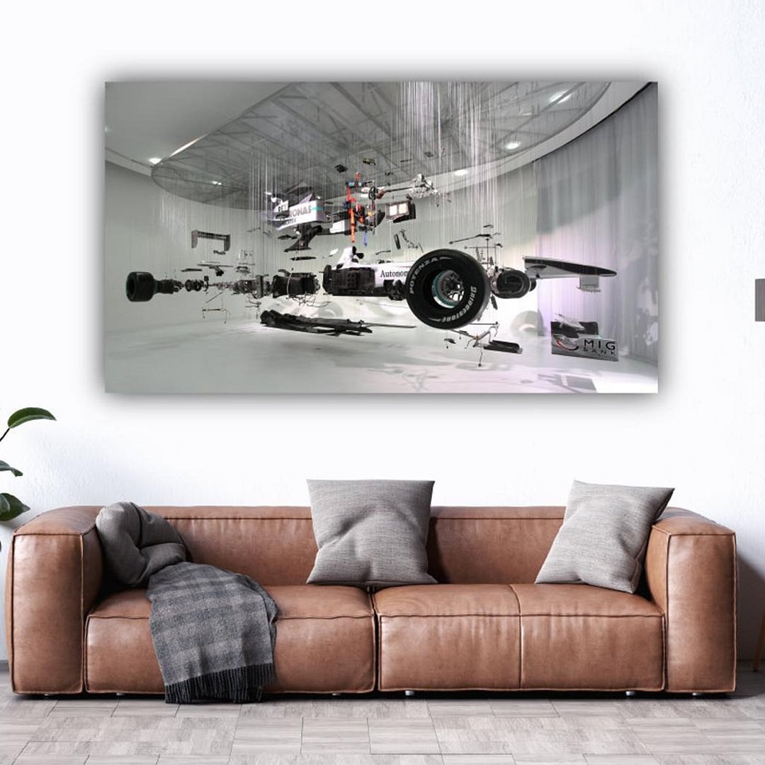 F1 Car Machinery Canvas wall art