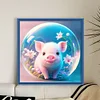 Crystal Ball Zodiac-Pig-11CT Stamped Cross Stitch 40*40cm/15.75*15.75in