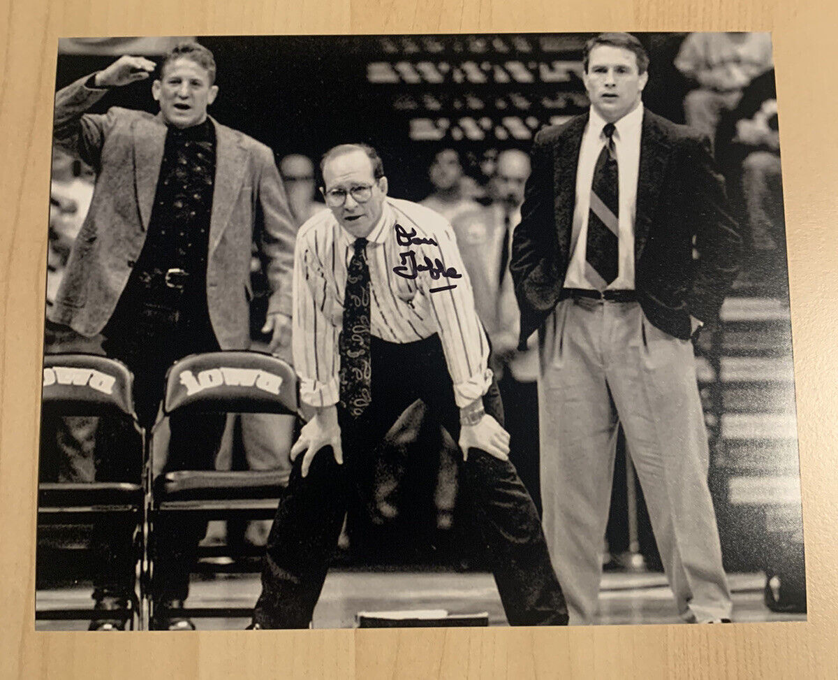 Dan Gable Signed Autographed 8x10 Photo Poster painting Iowa Hawkeyes Wrestling Legend Rare COA