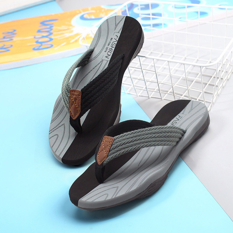 Teezonebest Men's Flip Flops 2025 Summer Breathable Sandals Men Shoes Non-slip Rubber Soles Slippers Man Outdoor Casual Shoes Big Size 47