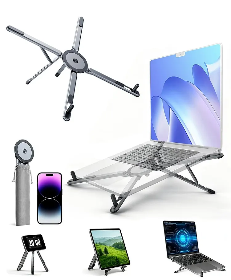 3-in-1 Magnetic Foldable Laptop Stand 