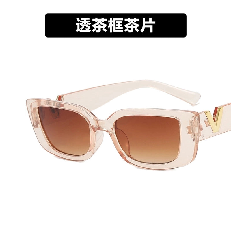 Women’s Fashion Solid Color Resin Square Sunglasses