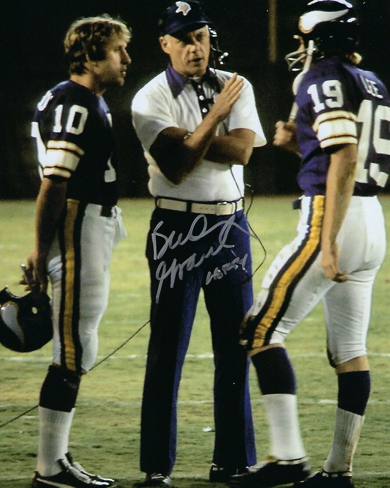 GFA Minnesota Vikings Coach * BUD GRANT * Signed 8x10 Photo Poster painting B1 COA