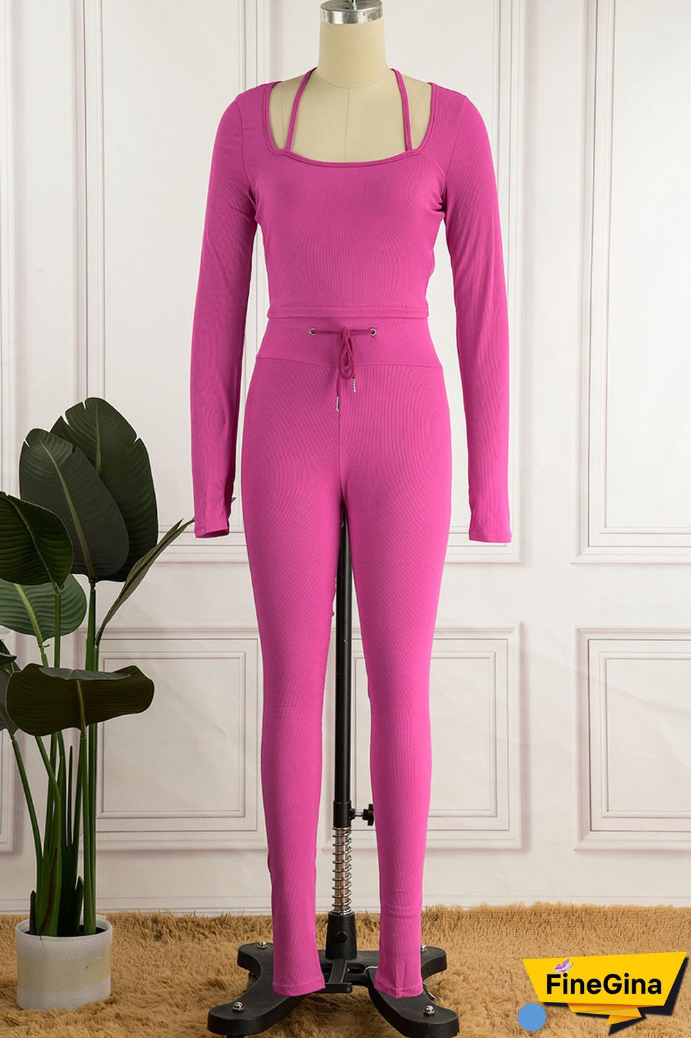 Yellow Casual Street Solid Patchwork Square Collar Long Sleeve Two Pieces