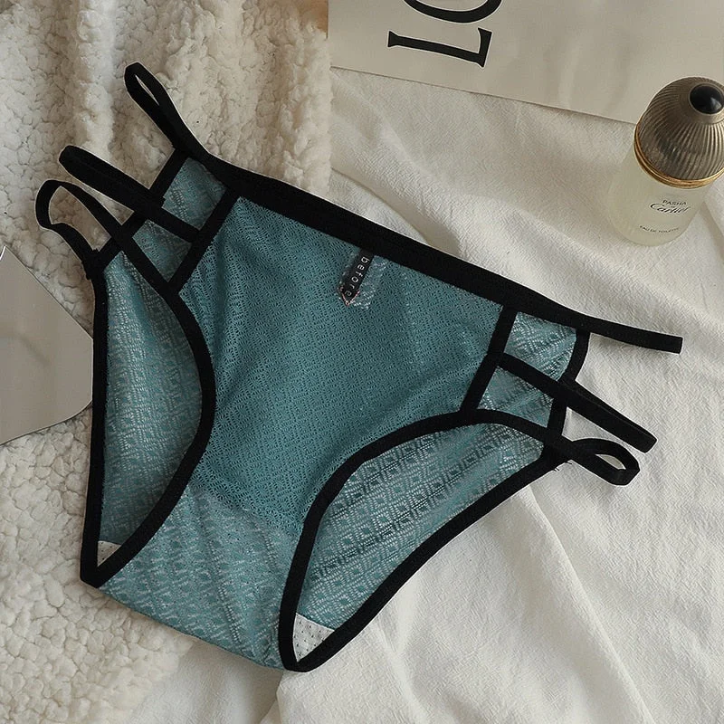 Sexy Panties Women's Underwear fFshion Bandage Hollowed Out Briefs Mid Waist Seamless Comfort Underpants Female Lingerie