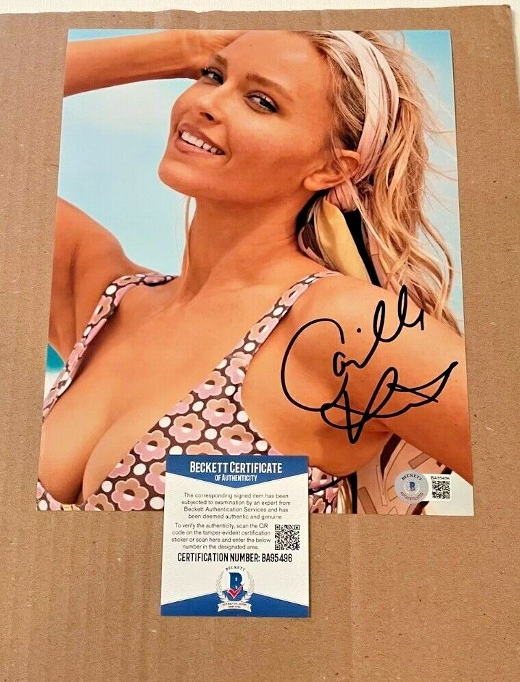 CAMILLE KOSTEK SIGNED S.I. SWIMSUIT COVER GIRL 8X10 Photo Poster painting BECKETT CERTIFIED #12