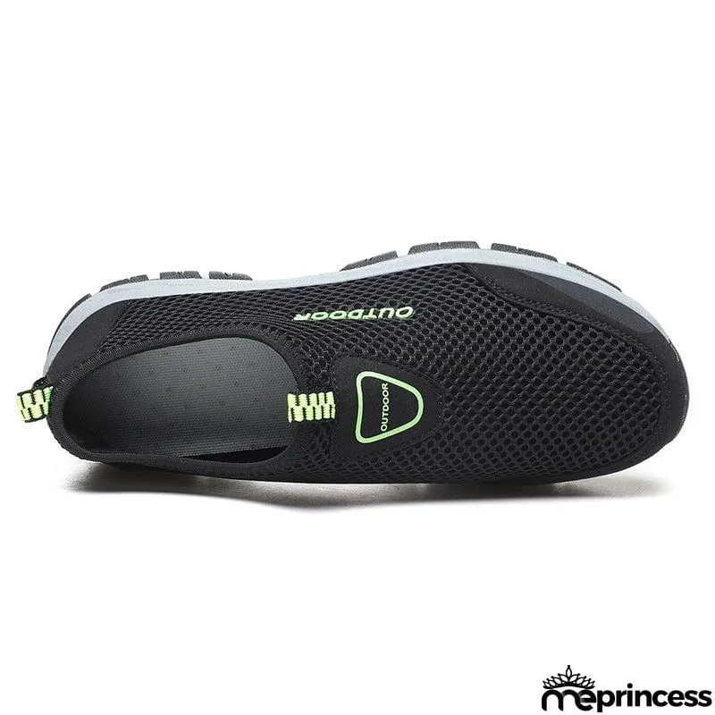 Men's Lightweight Large Size Anti Slip Climbing Hiking Mesh Sneaker