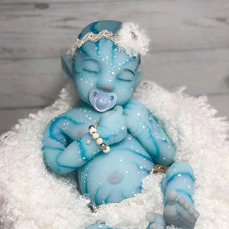 Blue  Baby 12'' Realistic Dorothy Reborn Soft Silicone Baby Doll Girl or Boy Rebornartdoll® RSAW-Rebornartdoll®