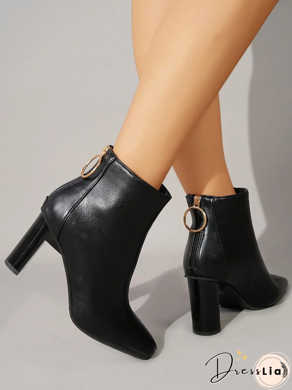 Comfortable High Heel Zip Martin Boots