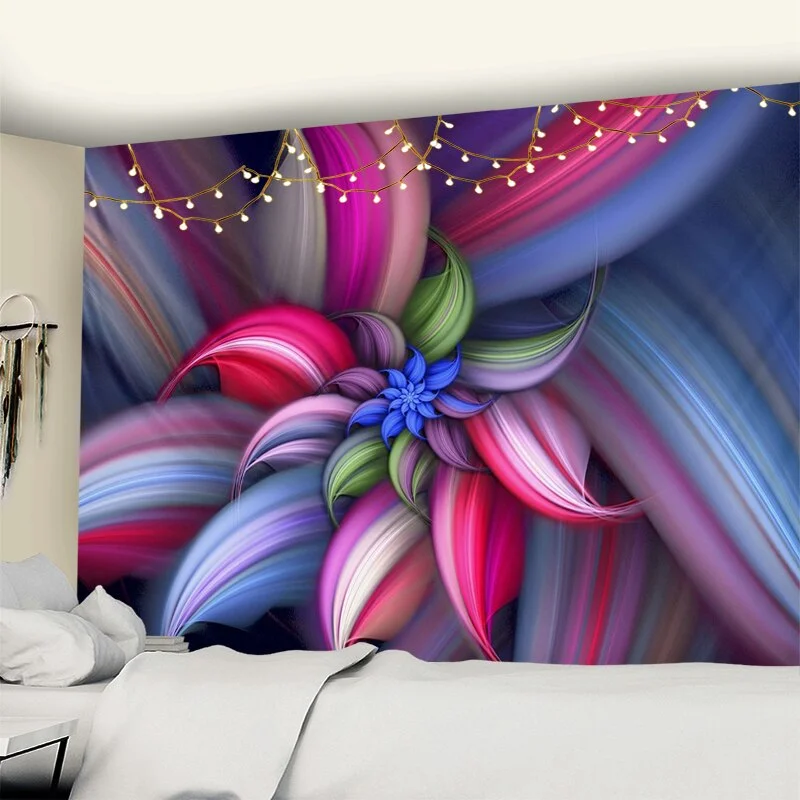 Indian Wall Hanging Tissu Boheme Mandala Tapestry 3D Jade Home Decor Living Room Background Wall Carpet Cloth Hippie Blanket