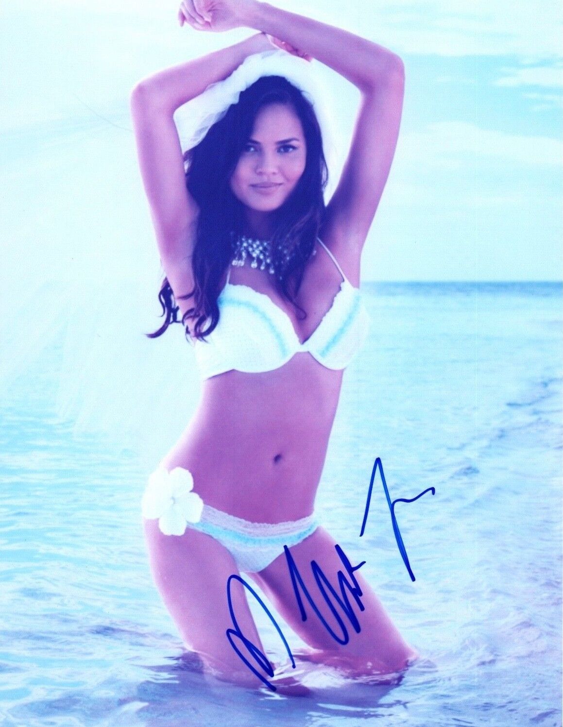 Chrissy Teigen Signed Autographed 8x10 Photo Poster painting Hot Sexy SI Swimsuit Model COA VD