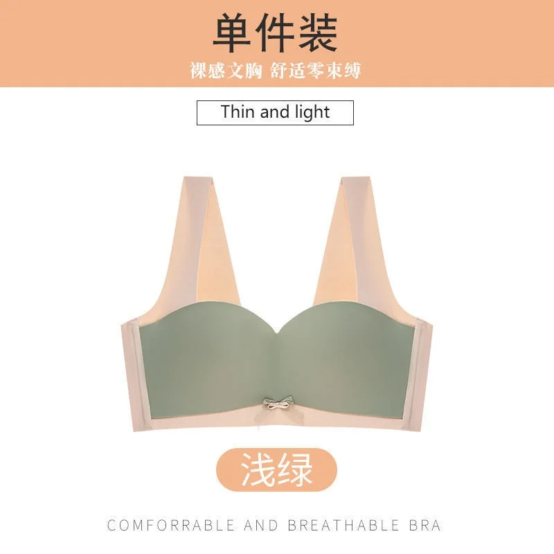 Women's Cotton Underwear Sexy Color Matching Bra Fashion Push Up Comfort Brassiere Plus Size Female Traceless Sexy Lingerie
