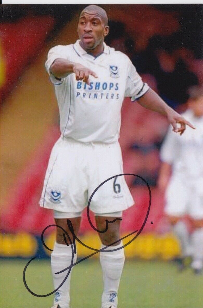 DARREN MOORE HAND SIGNED 6X4 Photo Poster painting PORTSMOUTH FOOTBALL AUTOGRAPH