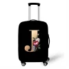 Stretch Printed Suitcase Cover Washable Luggage Protector Fits 18-32 Inch Luggage Letter pattern