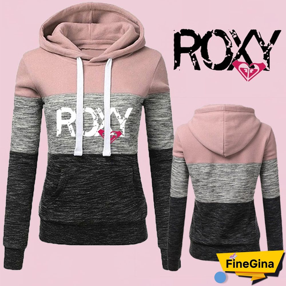 Women Casual Long Sleeve Sweatshirts Ladies Autumn Colorful Patchwork Thin Hoodie Jacket