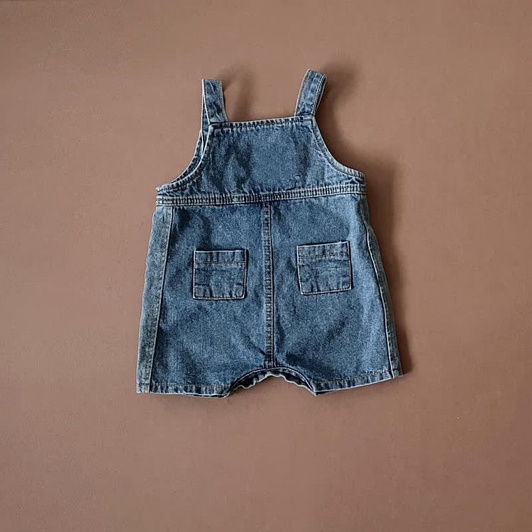 Baby Unisex Denim Loose Overalls