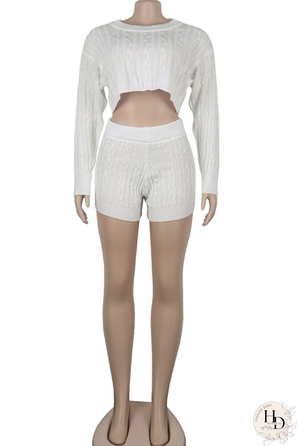 Orange Wool Europe and America Solid Two Piece Suits pencil Long Sleeve Two-Piece Short Set