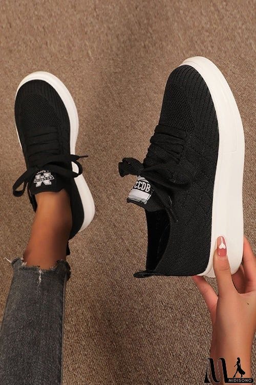 MidiSono - Knit Hole Platform Snakers