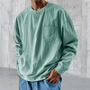 Men's Fashionable Round Neck Casual Pocket Long Sleeve Tops by Inlyline