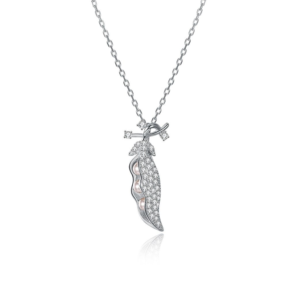 Kejia Carob Crystal Pendant Couple Necklaces