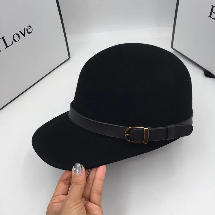 winter wool Baseball cap for women riding retro female Japanese in England caps