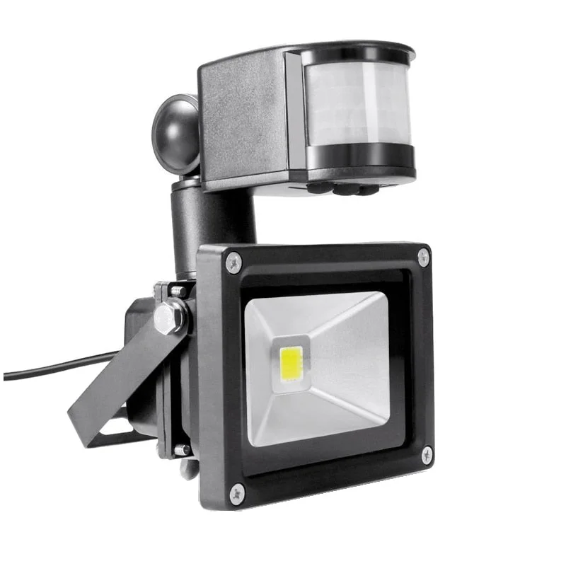 PIR 10W LED floodlight Ivanowa  input spotlight waterproof Solar system garage security Motion Sensor Time adjustable