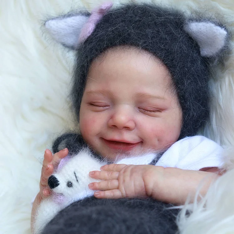 20" Newborn Baby Girl Doll Cute Lifelike Handmade Soft Silicone Vinyl Body Reborn Sleeping Doll Named Remar Rebornartdoll® RSAW-Rebornartdoll®