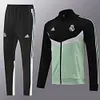 2024/2025 Real Madrid Long Zip Jacket Black Green Football Jersey 1:1 Thailand Quality Set