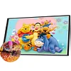 Winnie Puuh und Freunde - runder Bohrer Diamond Painting - 40*30cm