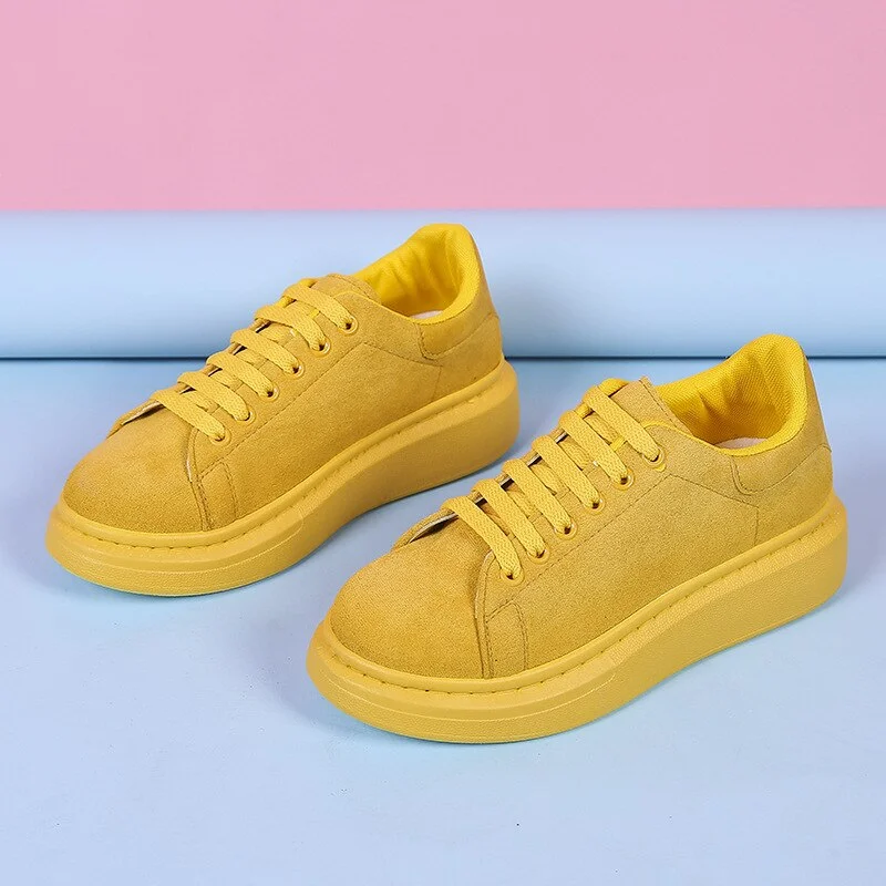 2021 Women Shoes Sneakers Thick Bottom Casual Female Ballet Flats Fashion Platform Flat Shoes Zapatillas Mujer Zapatos De Mujer