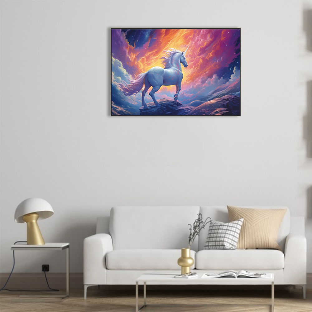 Unicorn 30*40CM(Canvas) Full Round Drill Diamond Painting