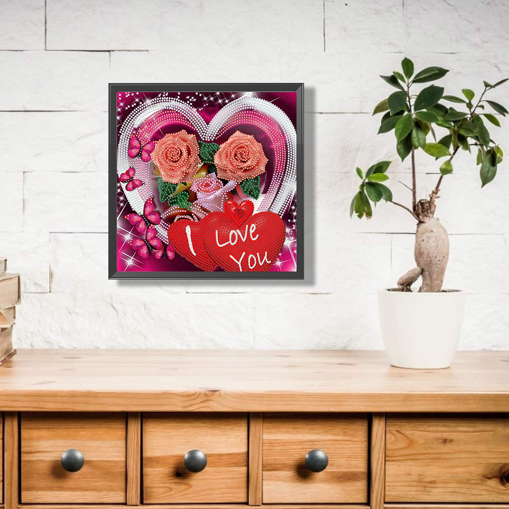 

Love Rose - Special Shaped Diamond Painting - 30*31CM, 501 Original