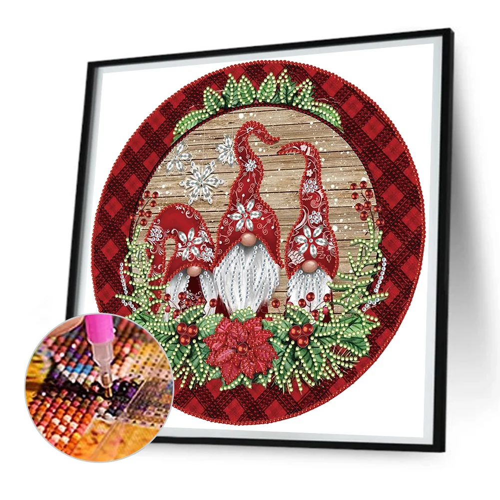 Diamond Painting - Partial Special Shaped Drill - Gnome(Canvas|30*30cm)