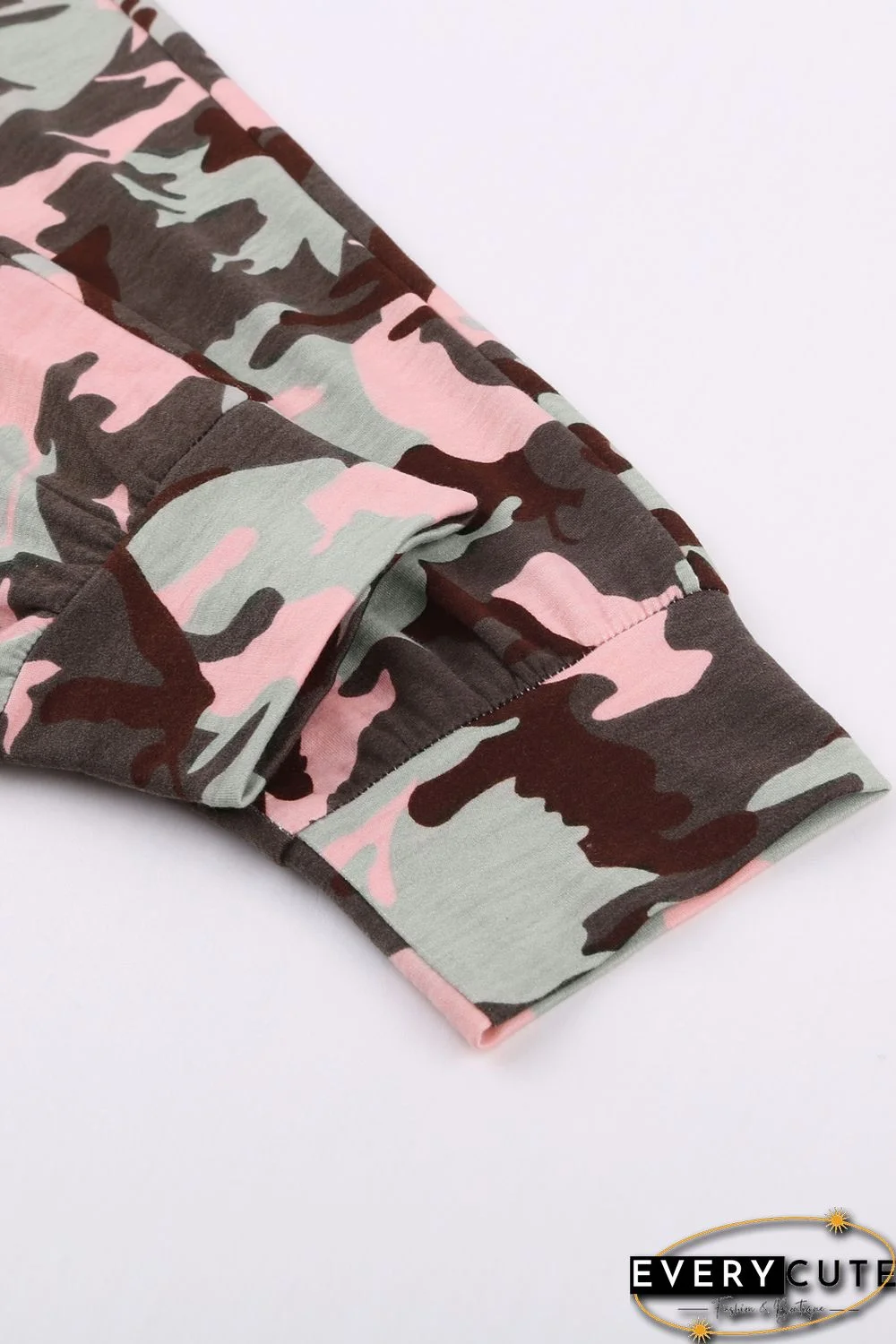 Pink Camouflage Casual Sports Pants