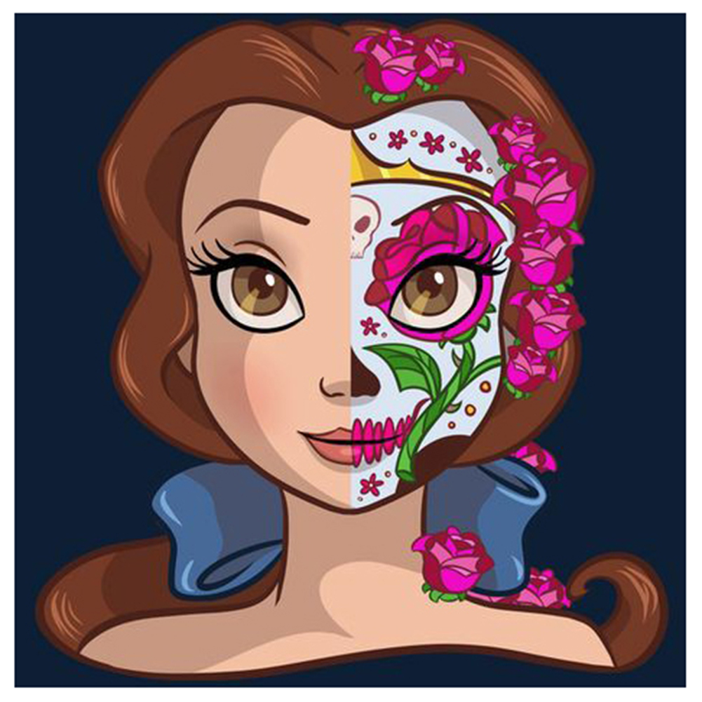 

Half Face Makeup Princess - Round Drill Diamond Painting - 30*30CM, 501 Original