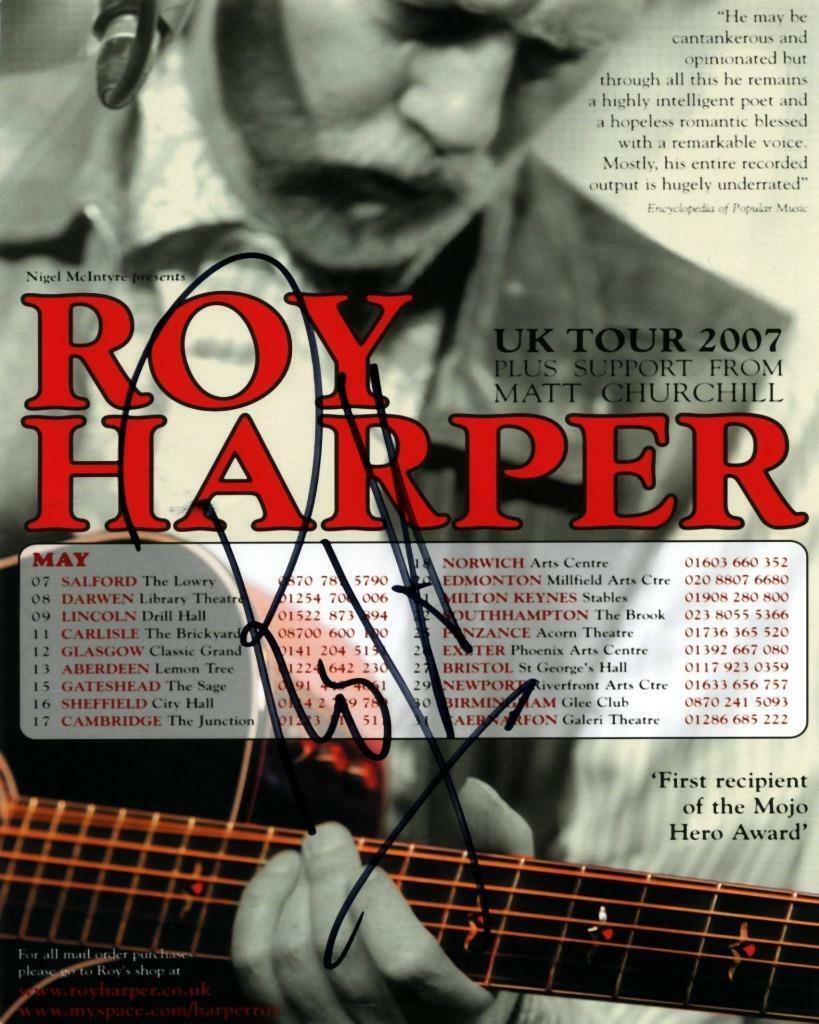 Roy Harper SIGNED AUTOGRAPHED 10 X 8