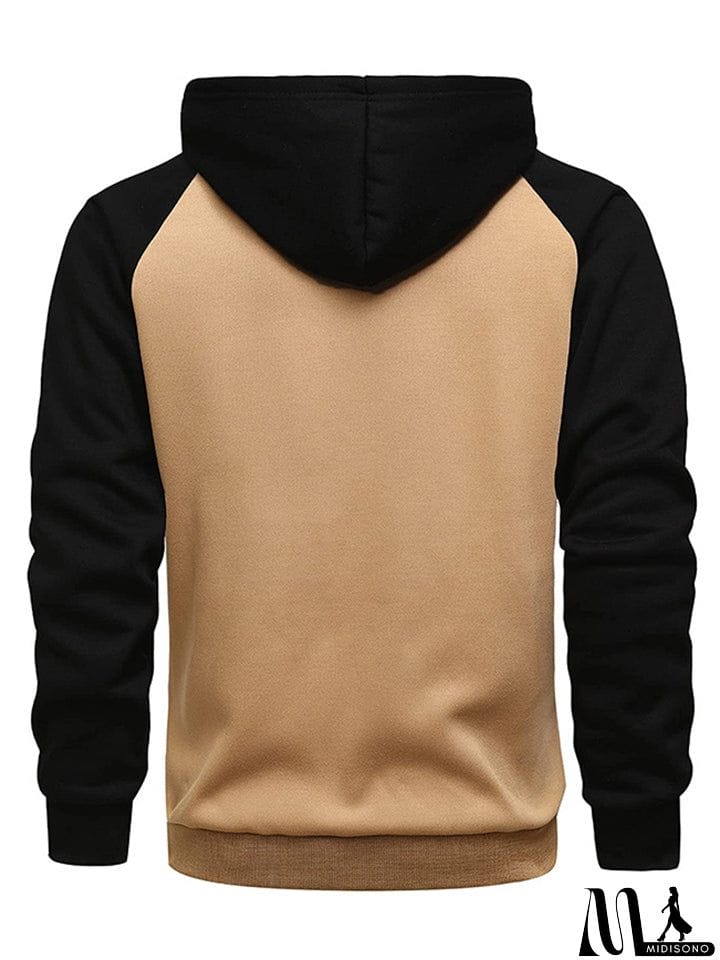 MidiSono - Contrast Color Sports Casual Fitness Workout Tops For Men