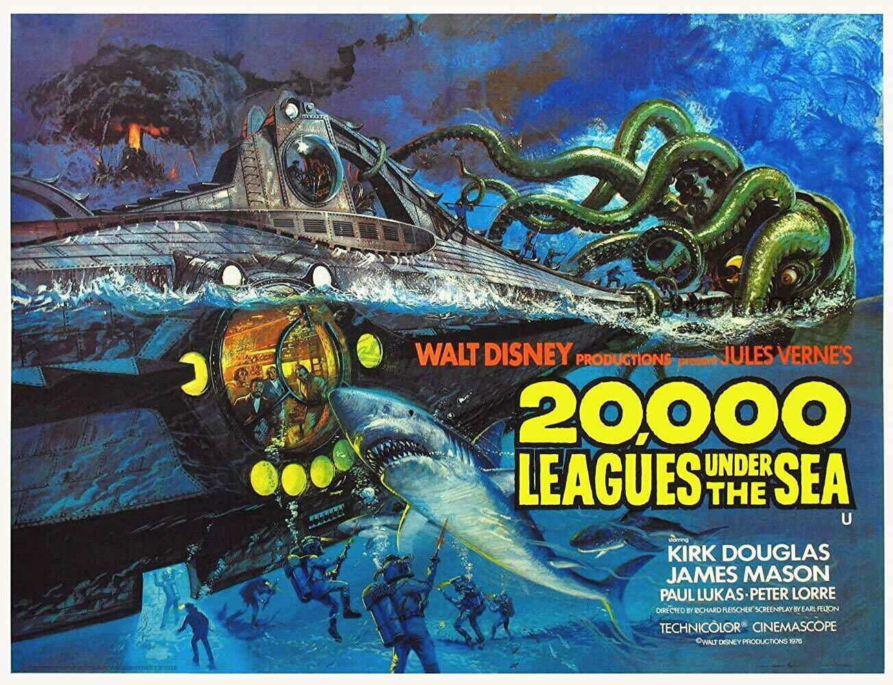 Walt Disney 20,000 Leagues Under the Sea 8x10 Photo Poster painting Print Kirk Douglas 20k