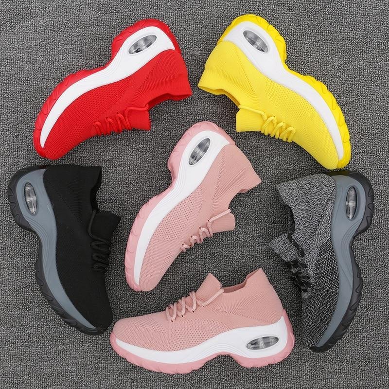 Zapatillas ortopédicas para caminar con plataforma para mujer