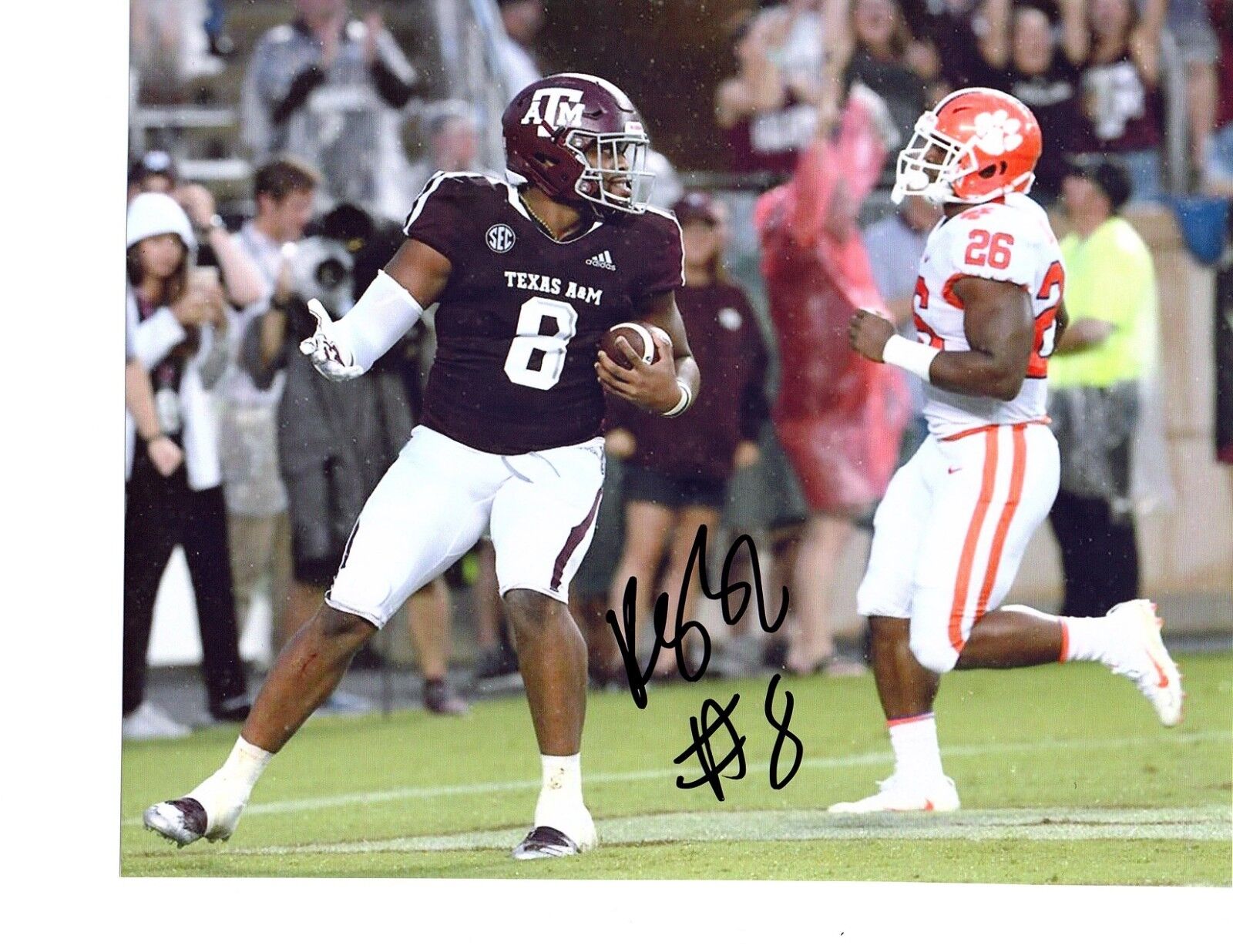 Kingsley Keke Texas A&M Aggies signed autographed 8x10 football Photo Poster painting 2019 NFL g