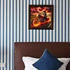 (50*50cm)Skeleton Cowboy Riding Motorcycle - Full Round Drill Diamond Painting