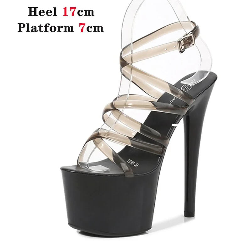 Qengg 2022 New Brand Women Sandals Summer Shoes Sexy Thick High Heels Platform Dress Party Wedding Shoes Woman Pumps Stripper Heels