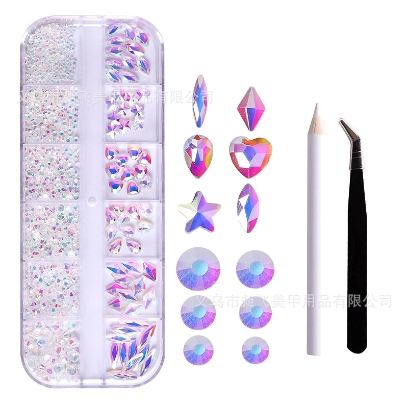 Fashion Candy Bottoming Drill Nail Decoration Accessories 1 Set