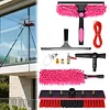 [US Local Warehouse] 11pcs Extended Window Cleaning Kit Easy To Use Telescopic Water Supply Brush Kit
