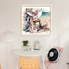 Beach Chair Flower Hat-11CT Stamped Cross Stitch 40*40cm/15.75*15.75in
