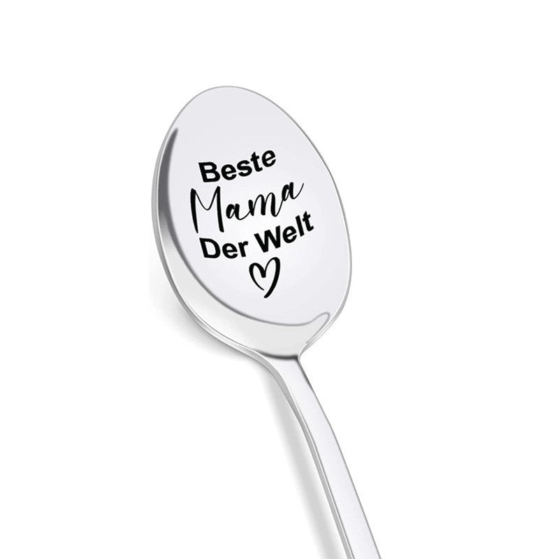 Fashion Letter Stainless Steel Spoon